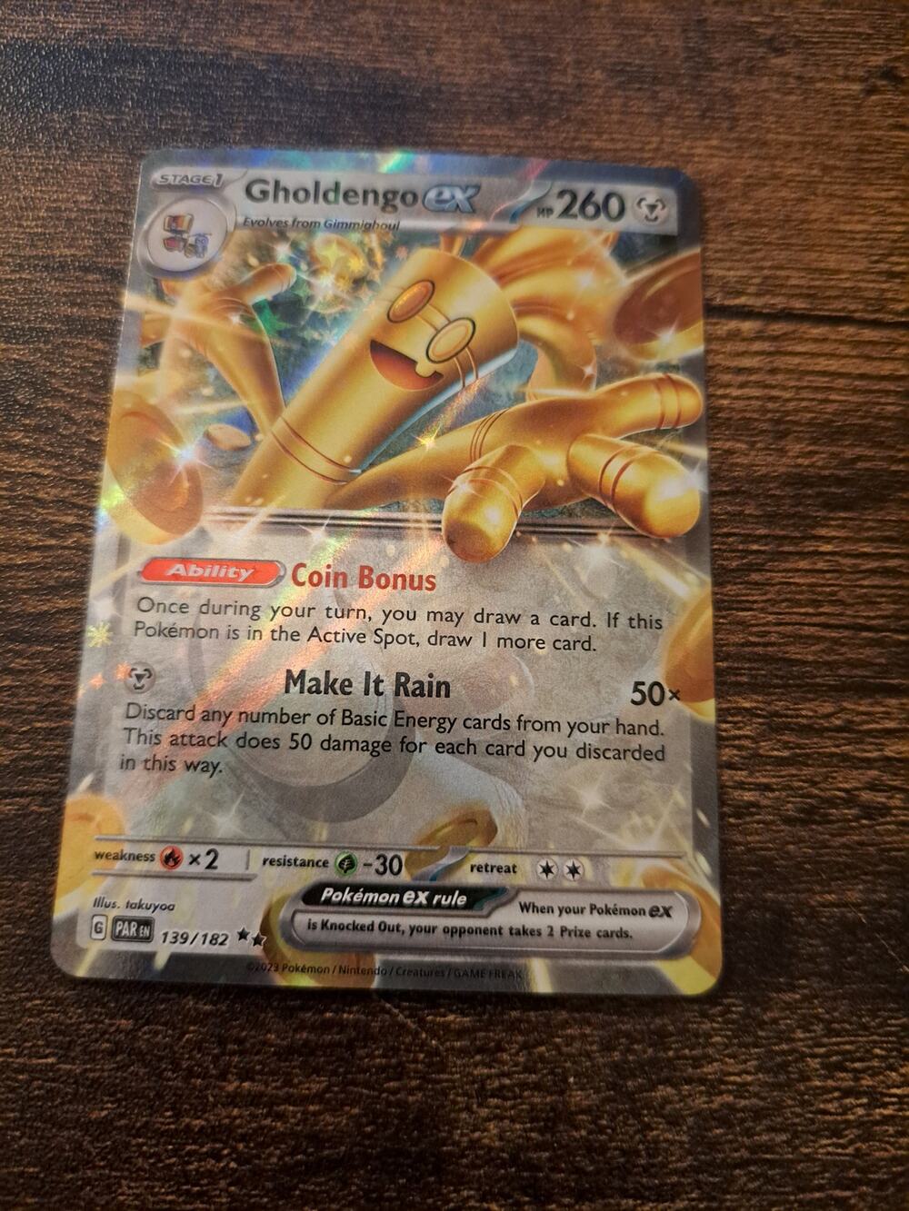 Pokémon Paradox Rift Gholdengo ex 135/182 Double Rare